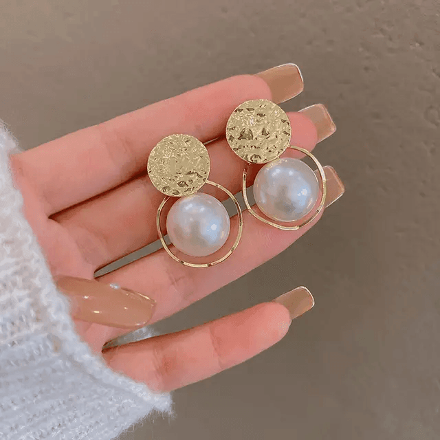 Pearl Drop Korean Earrings - Berry Pop Co