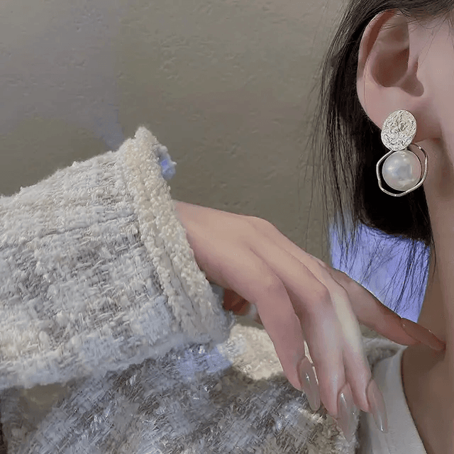 Pearl Drop Korean Earrings - Berry Pop Co