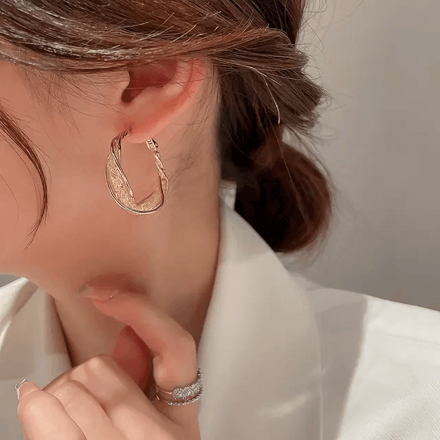 Golden Sparkle Hoop Earrings - Berry Pop Co