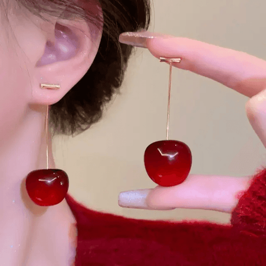 Trendy Cherry Drop Earrings - Berry Pop Co