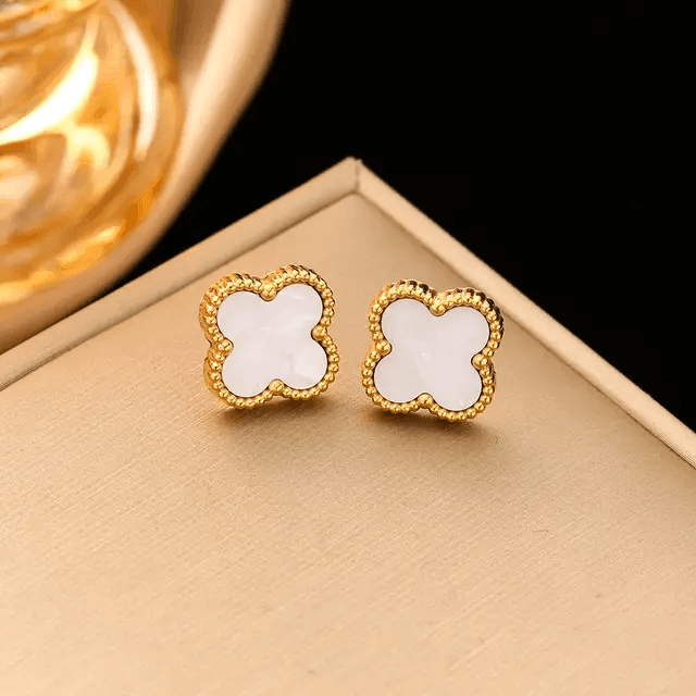 White Clover Stud Earrings - Berry Pop Co