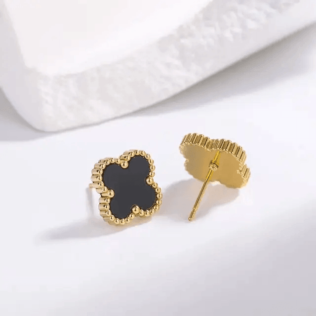 Black Clover Stud Earrings - Berry Pop Co