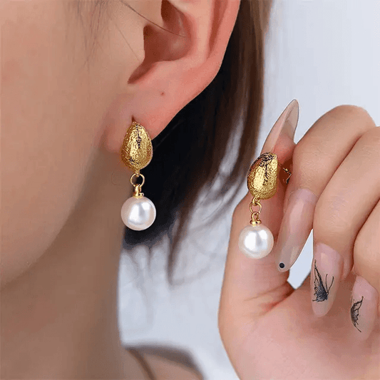 Trendy Waterproof Pearl Drop Earrings - Berry Pop Co