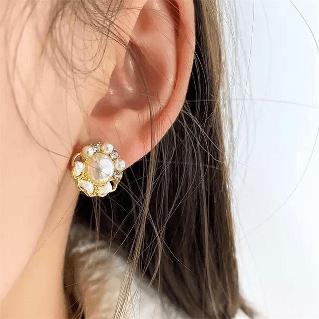 Fashion Pearl Stud Korean Earrings - Berry Pop Co