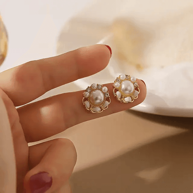 Fashion Pearl Stud Korean Earrings - Berry Pop Co