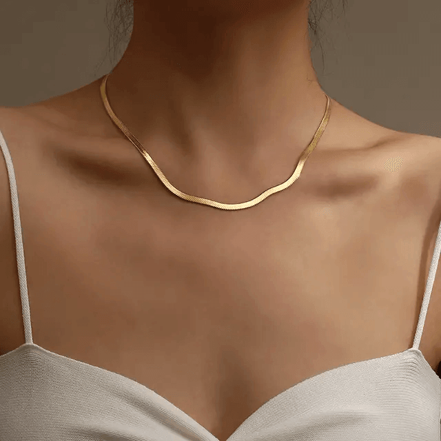 Plain Snake Chain 18k Gold Snake Chain - Berry Pop Co