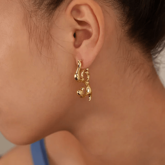 Gold Plated Stylish Earrings - Berry Pop Co