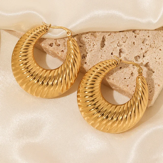 18K Gold Hoop Earrings