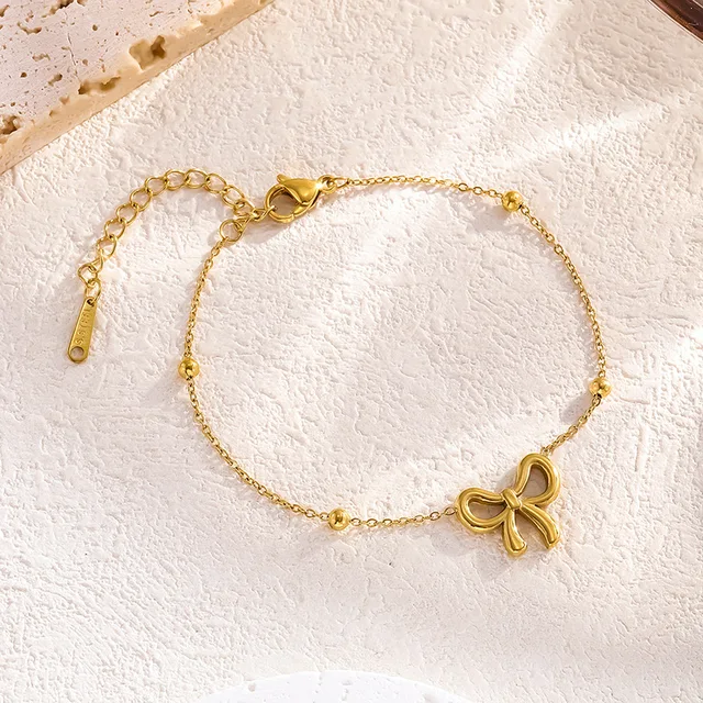 Gold Plated Bow Bracelet