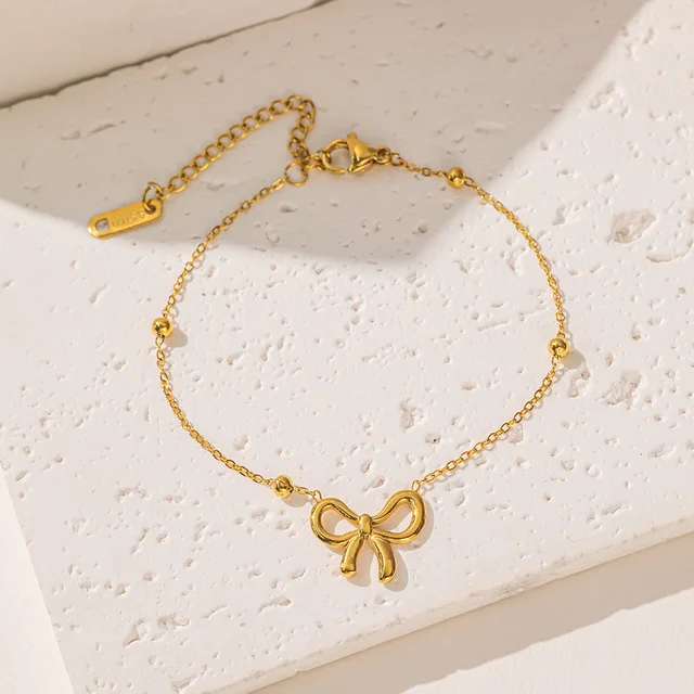 Gold Plated Bow Bracelet