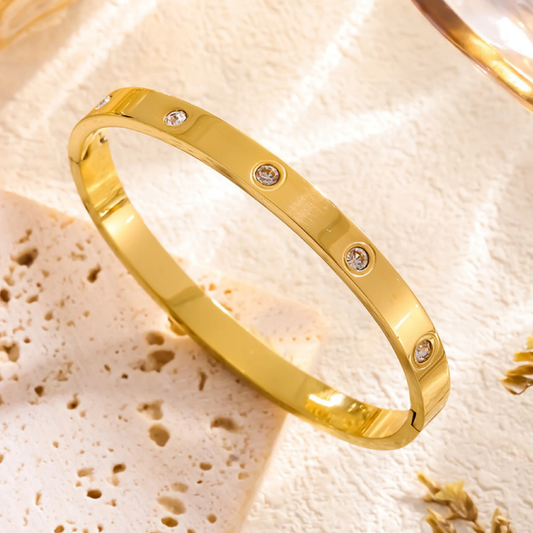 Stainless Steel Gold Plated Kada