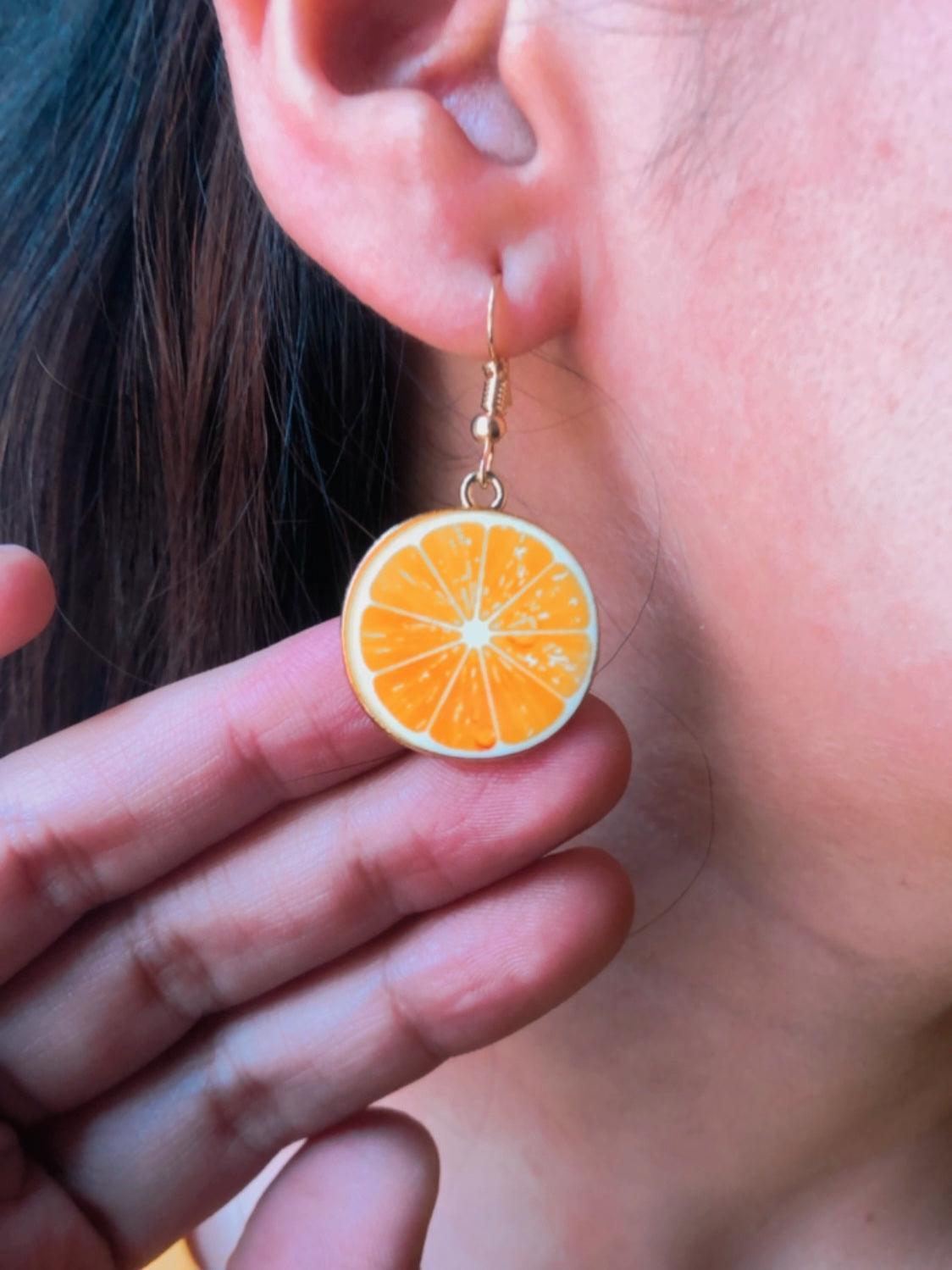 Stylish Summer Orange Earrings 🍊 - Berry Pop Co