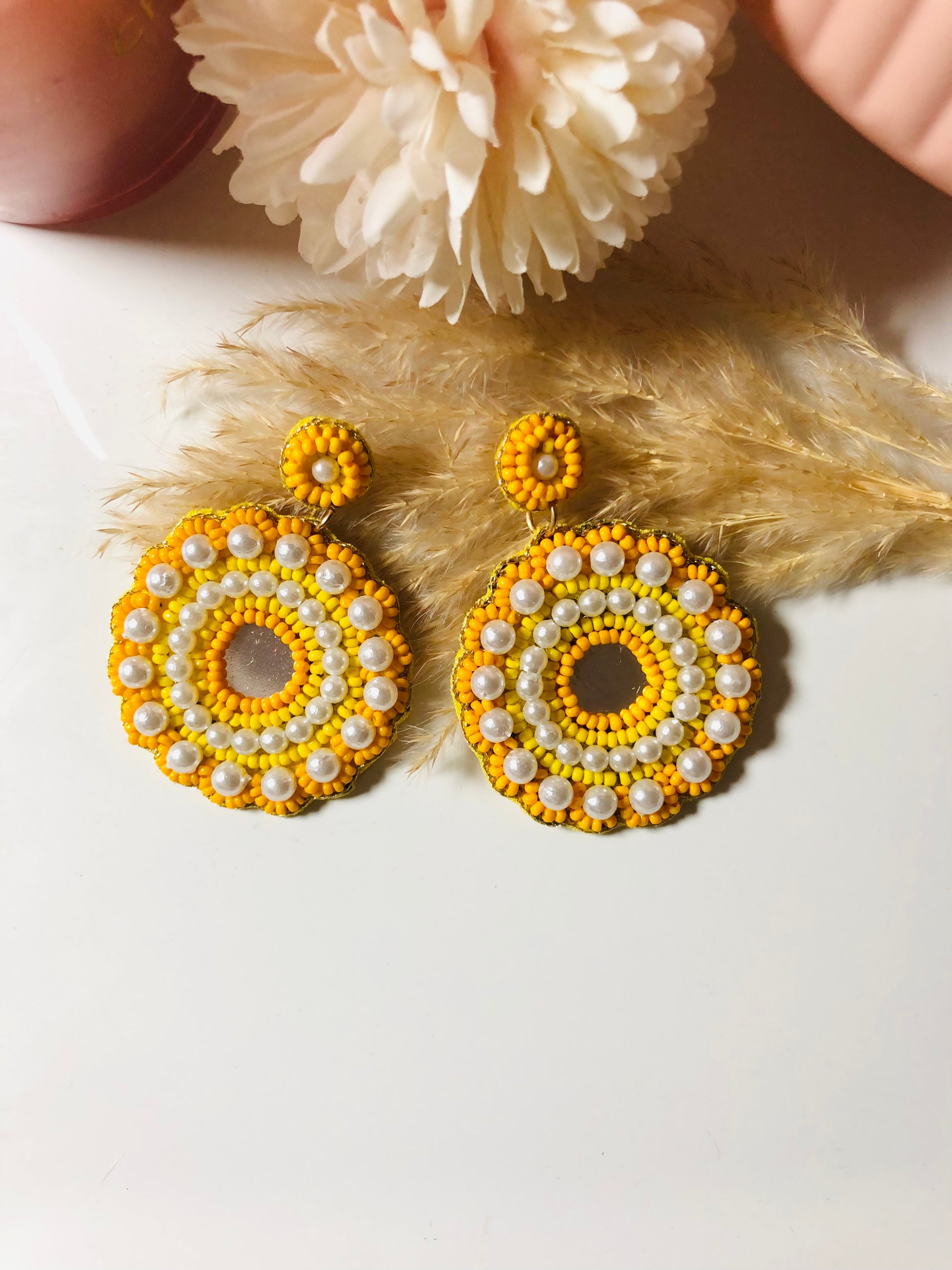 Handmade Yellow Desi Earrings - Berry Pop Co