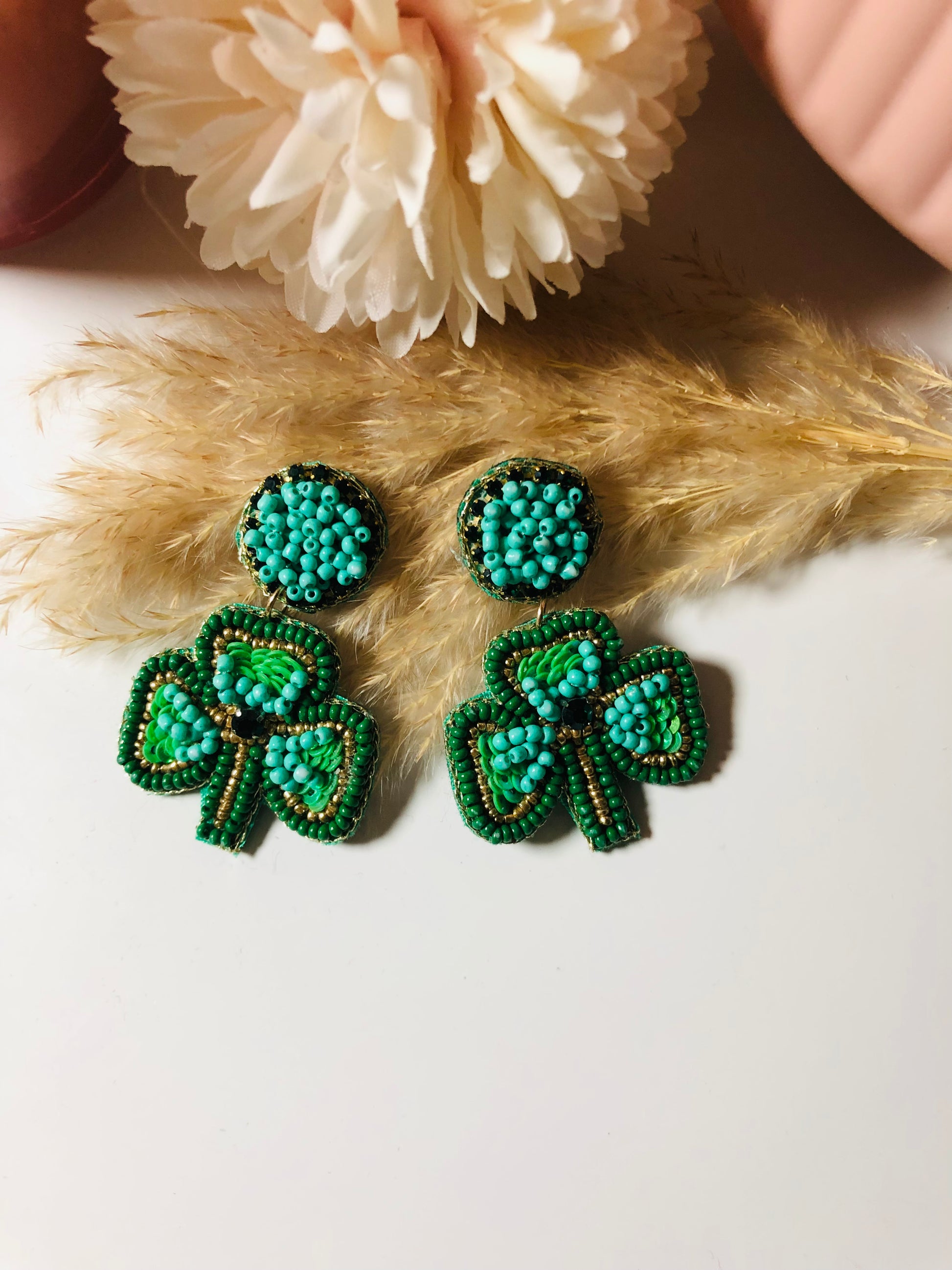 Green Leaf Earrings: Eco Jewelry 🌿 - Berry Pop Co