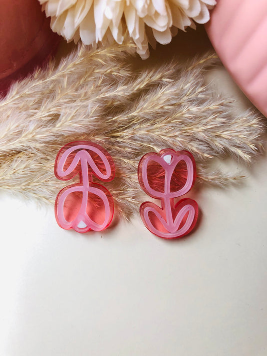 Floral Rose Earrings - Berry Pop Co