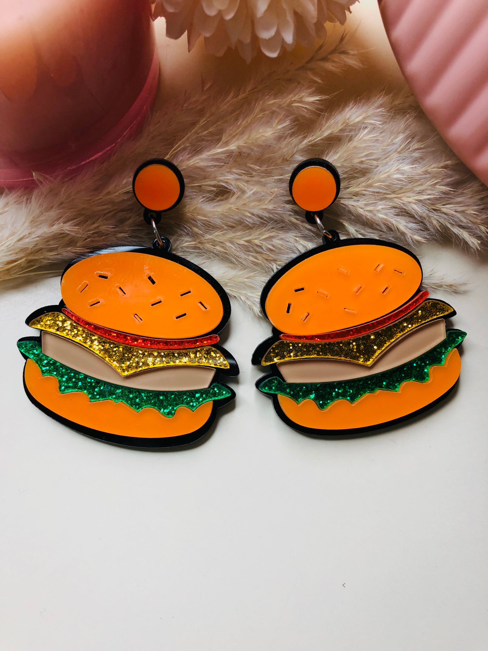 Quirky & Stylish Burger Earrings🍔 - Berry Pop Co