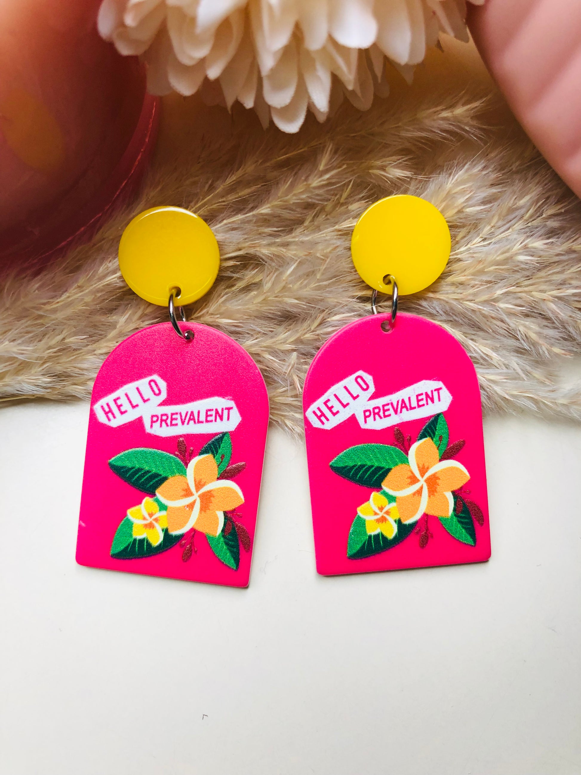 Pink Yellow Earrings ✨ - Berry Pop Co