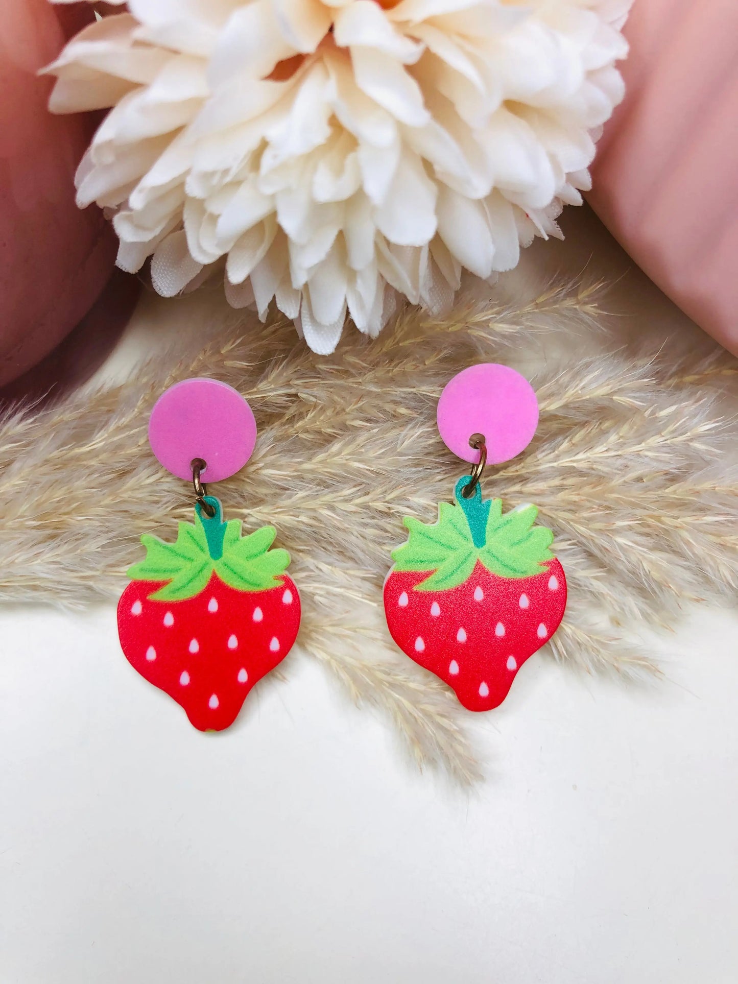 Red Strawberry Cute Earrings🍓 - Berry Pop Co