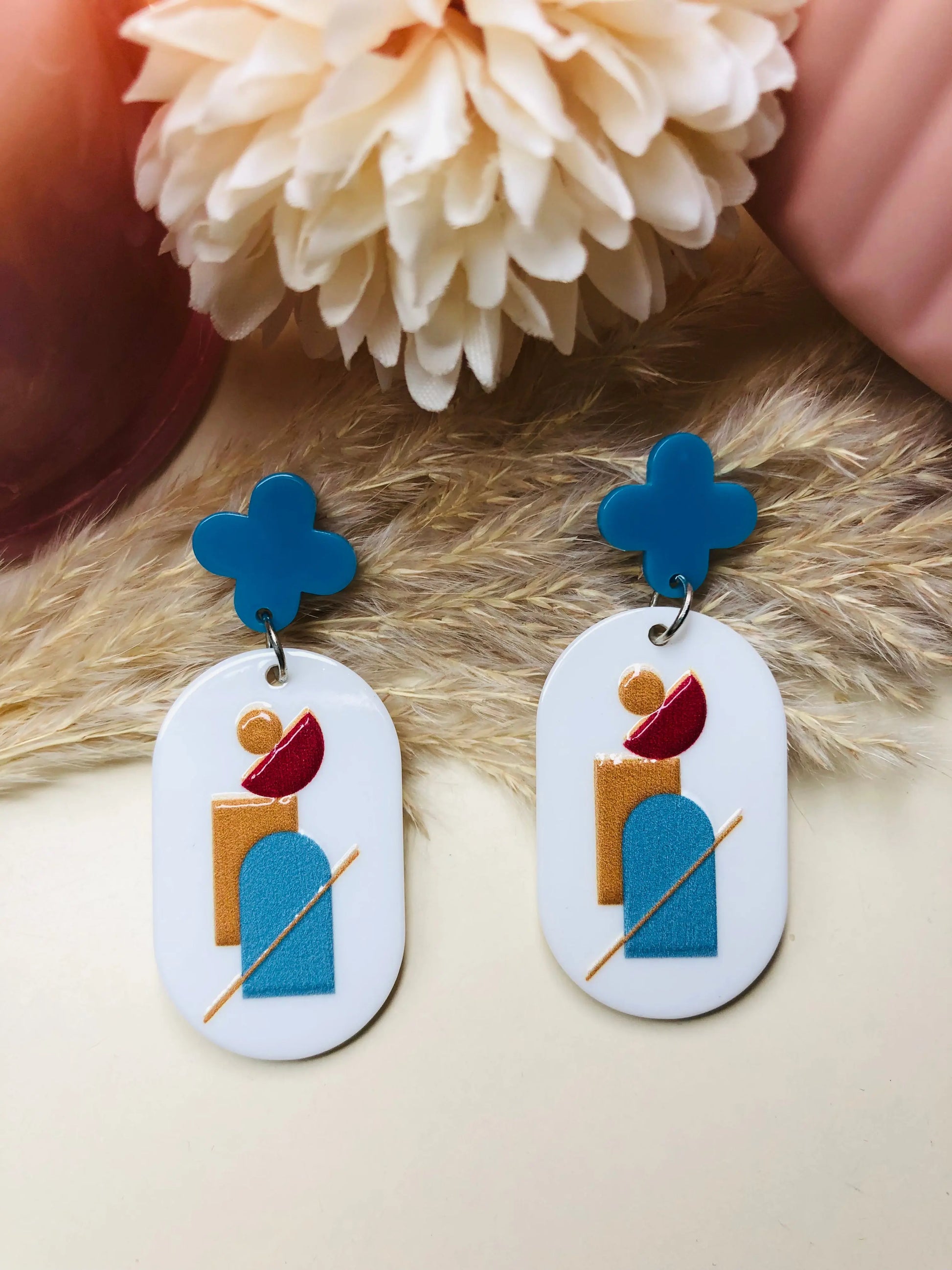 Quirky Blue & White Earrings Collection - Berry Pop Co