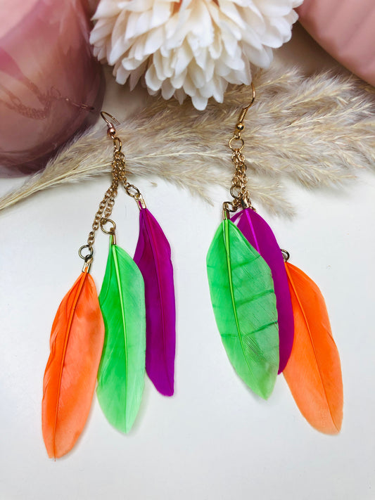 Stylish & Trendy Feathers Earrings - Berry Pop Co