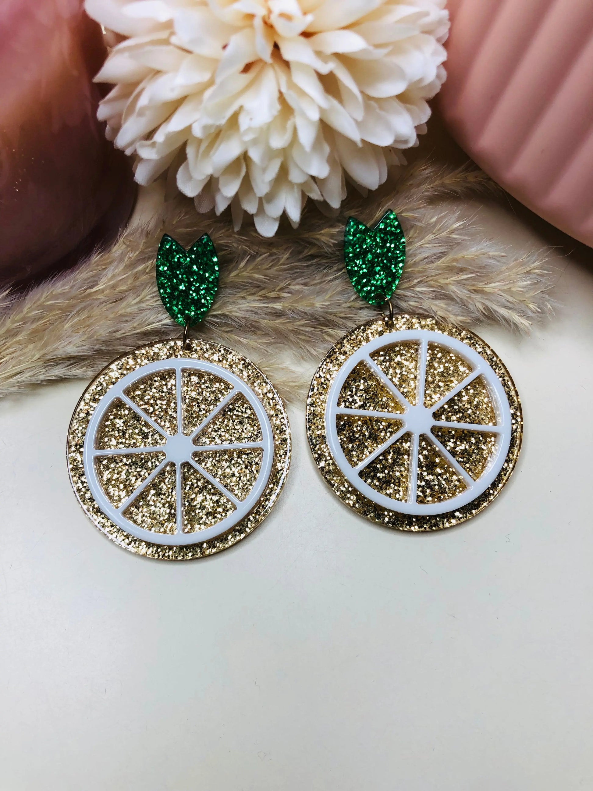 Playful Sparkle Yellow Earrings - Berry Pop Co