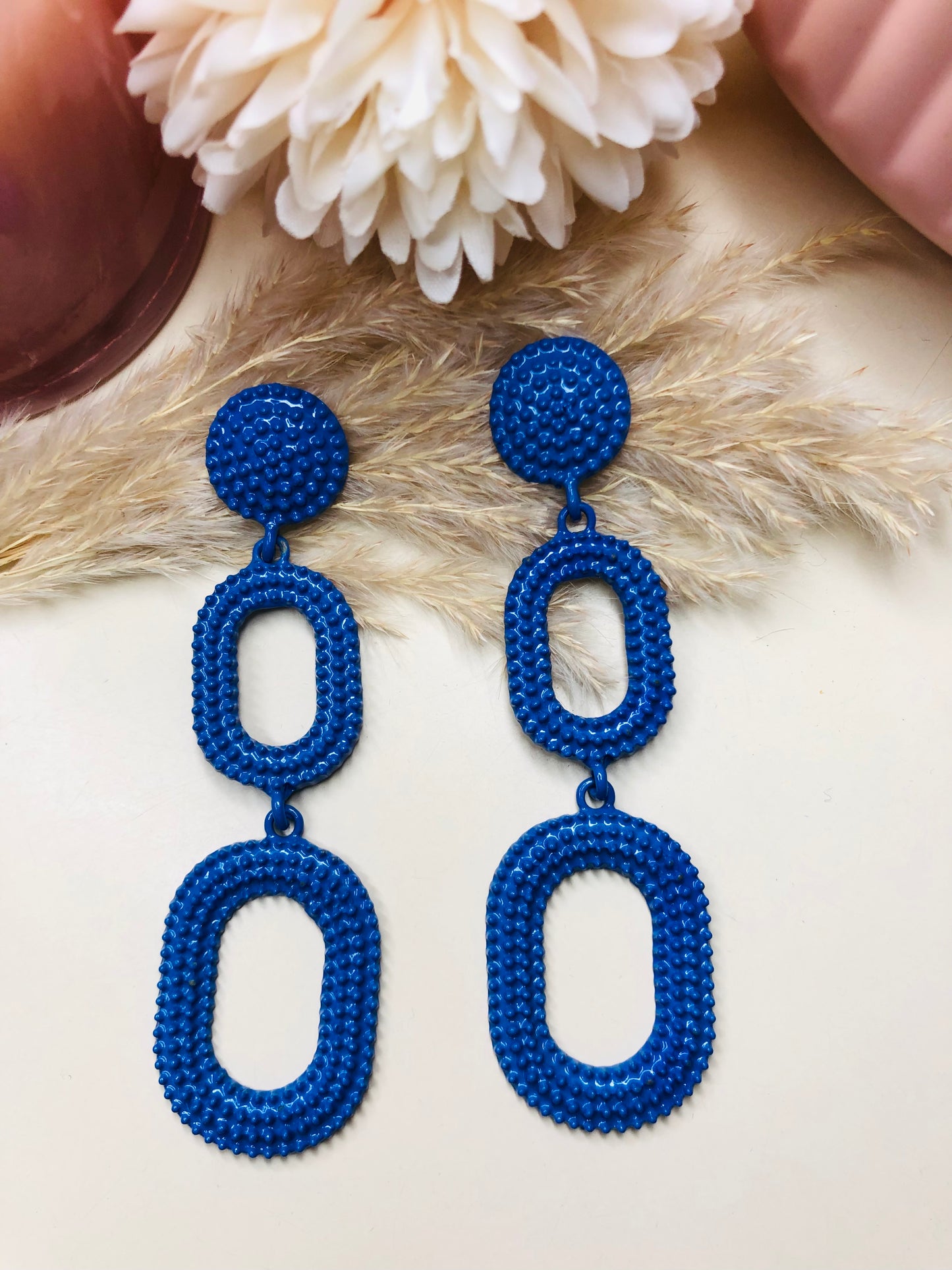 Stylish & Long Blue Earrings - Berry Pop Co