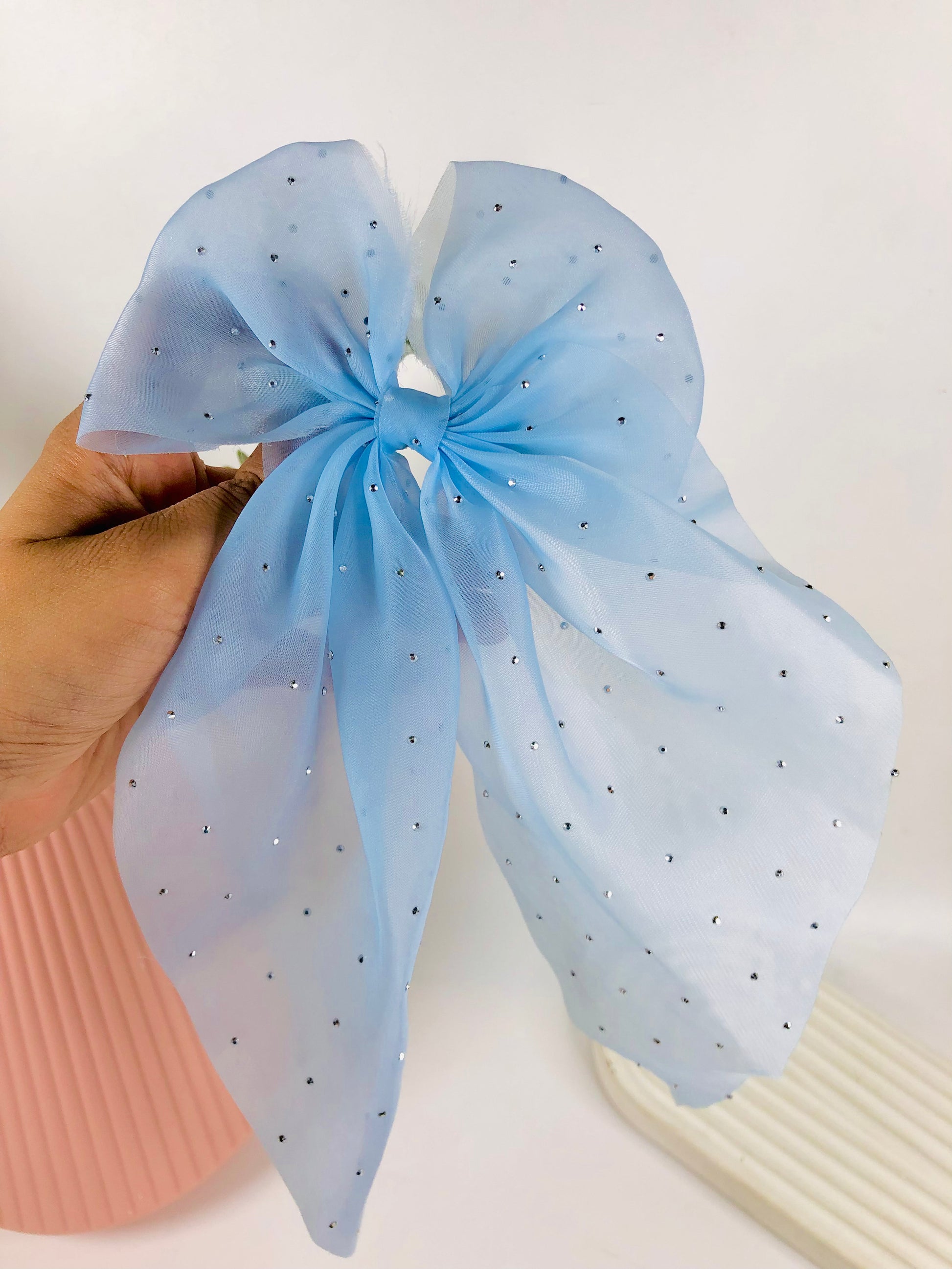 Organza Hair Bow Pin - Berry Pop Co