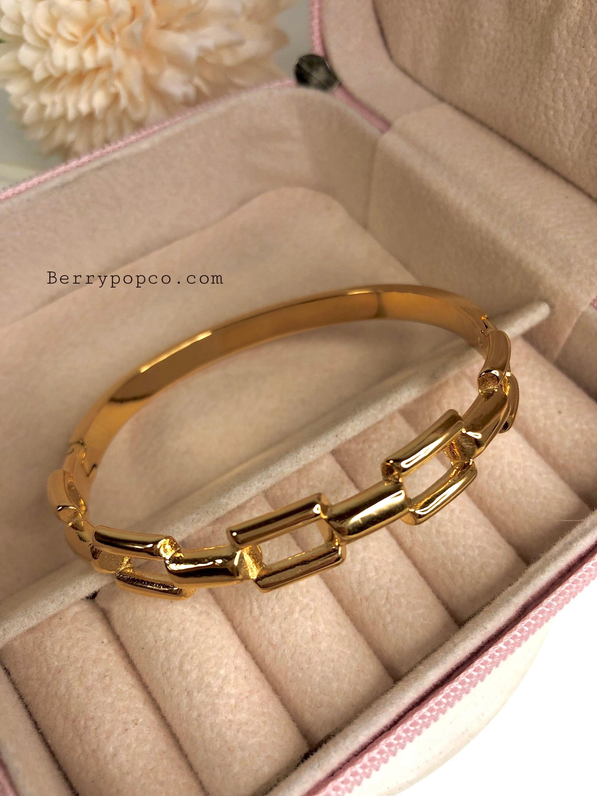 Gold Plated Kada Bracelet - Berry Pop Co