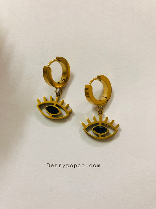 Eye Shape Cute Hoop Earrings