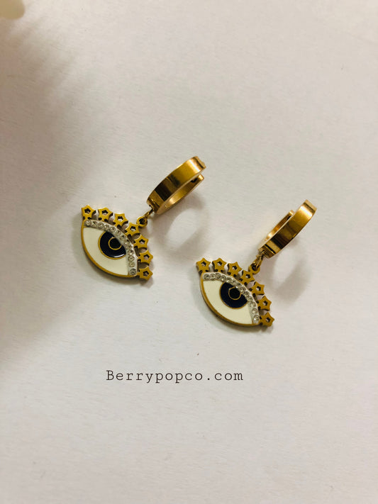 Eye Shape Hoop Earrings