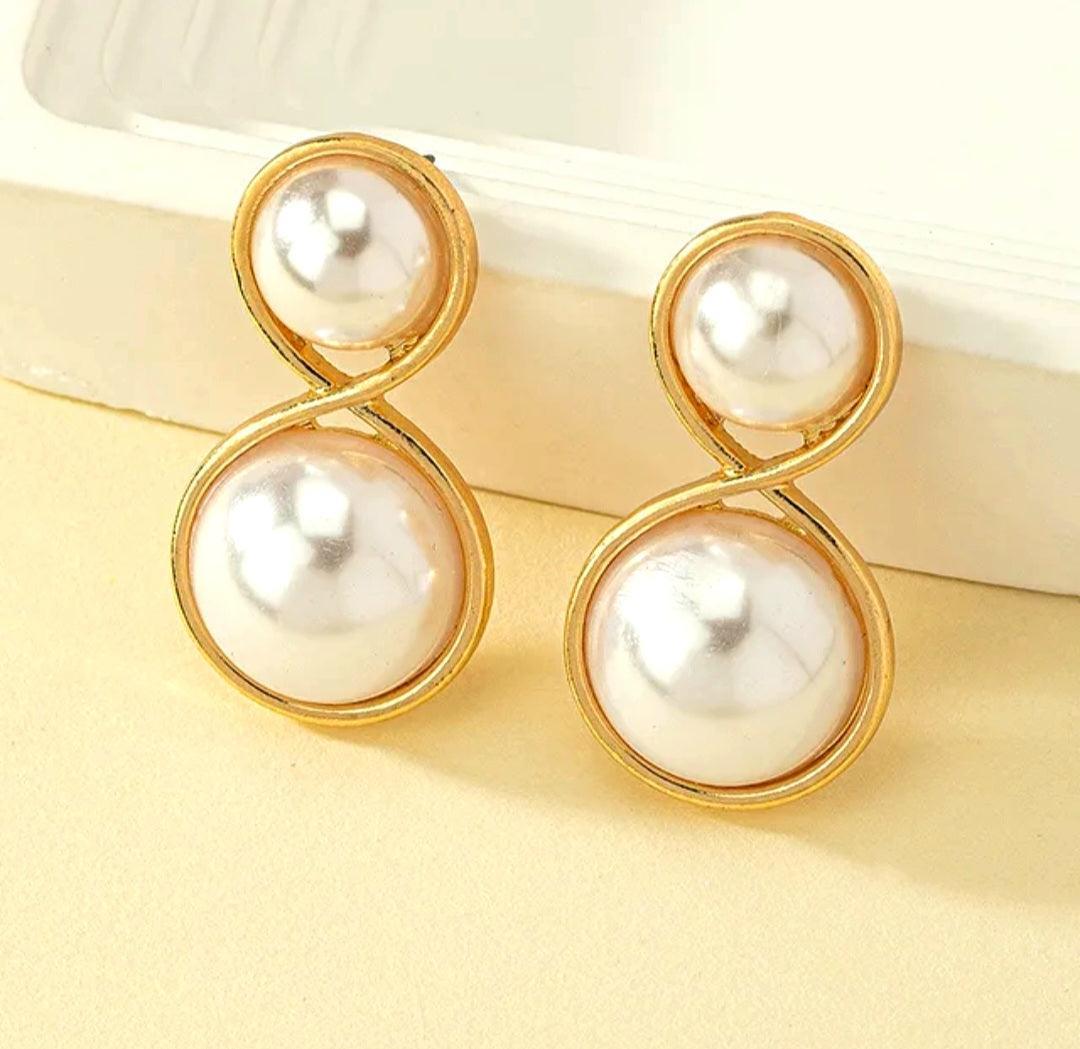 Korean Double Pearl Earrings - Berry Pop Co