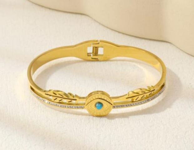 Gold Plated Evil Eye kada